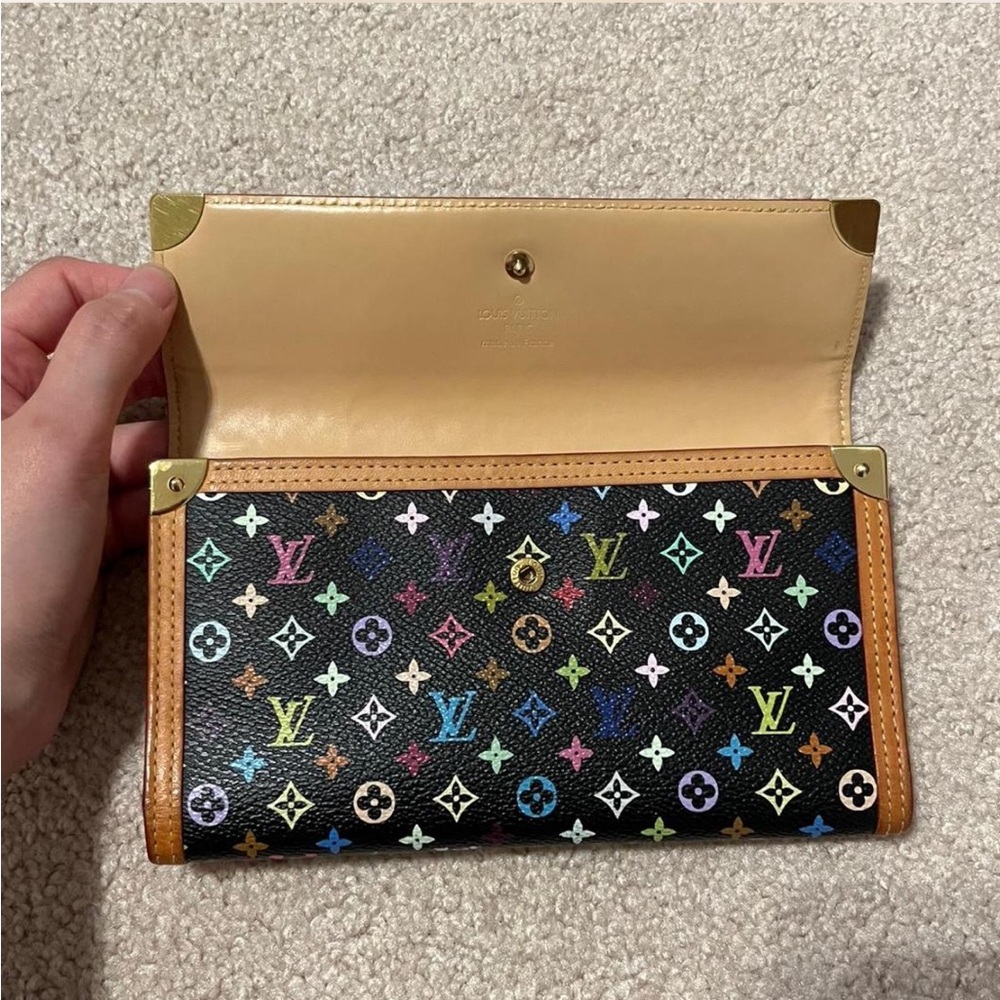 Louis Vuitton Murakami Black Multicolor Wallet - Picture 6 of 11